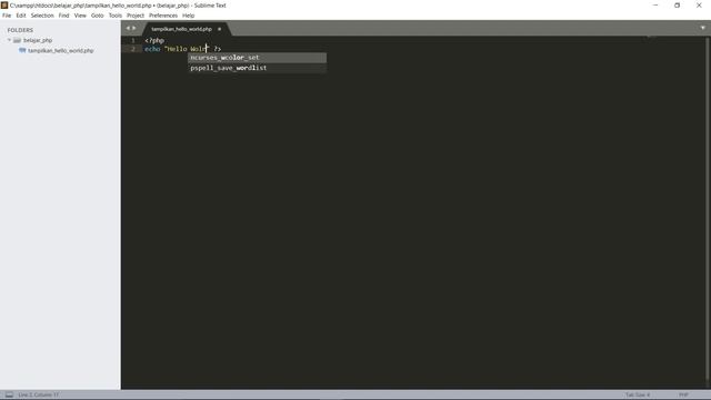 Tutorial PHP "Menampilkan 'Hello World' Pada halaman Web" смотреть онлайн