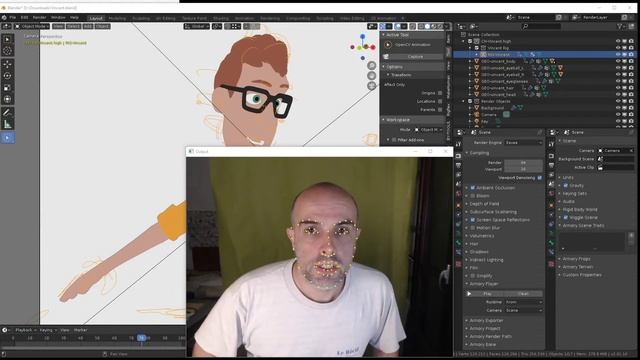 Blender 2.8 on Windows OpenCV Facial Expression Test смотреть онлайн