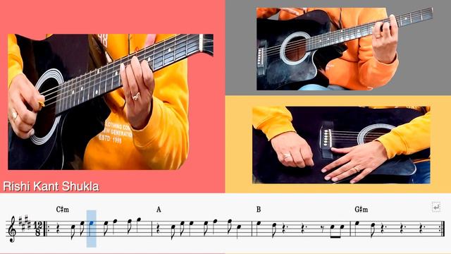 Manike Mange Hithe Yohani | Guitar Cover with Notation | Notes and Chords Tutorial | By Rishi Shukl смотреть онлайн
