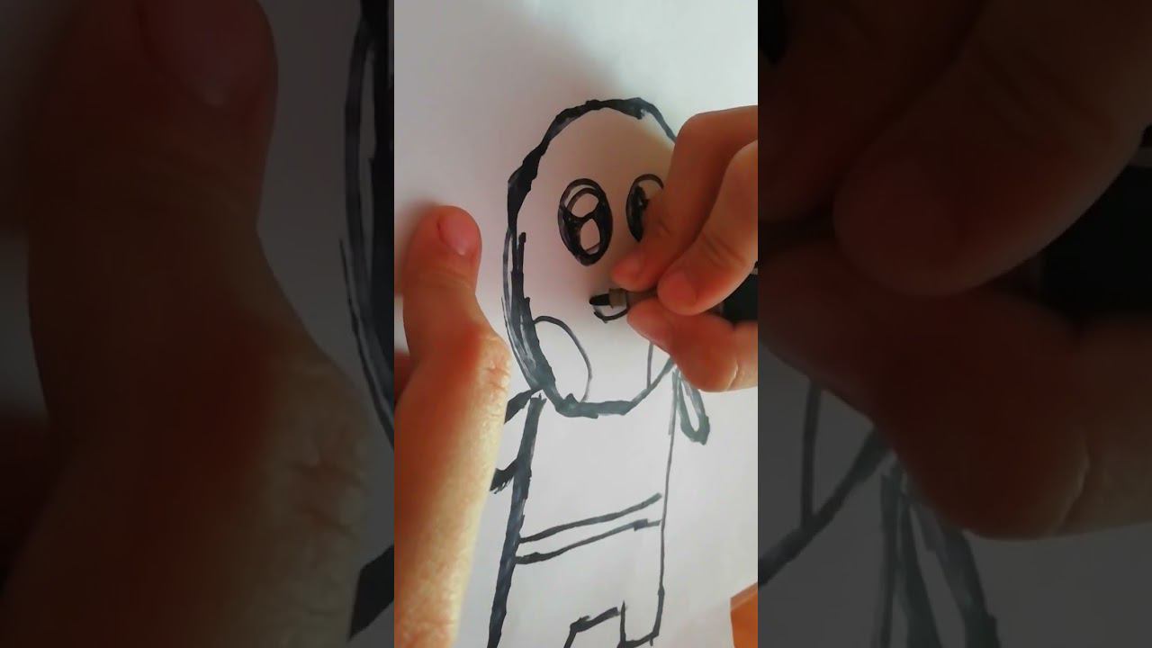 рисунок человека жётлтые смотреть онлайн