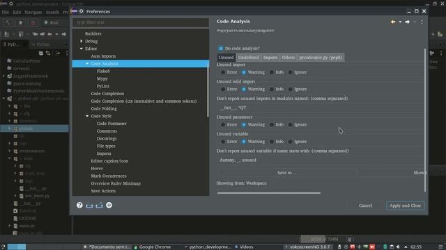 Flake 8 working with Eclipse PyDEV IDE. смотреть онлайн