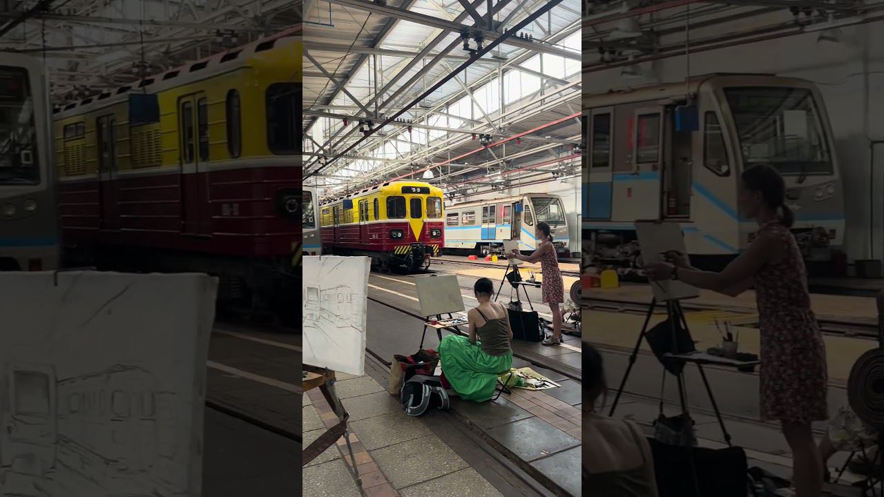 Подсмотрели за пленэром художников проекта «Искусство в метро», проходящей в Депо «Измайлово». смотреть онлайн