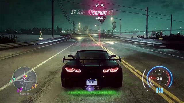 Need for Speed: Heat | Chevrolet Corvette ZR1 | Время суток: Ночь смотреть онлайн