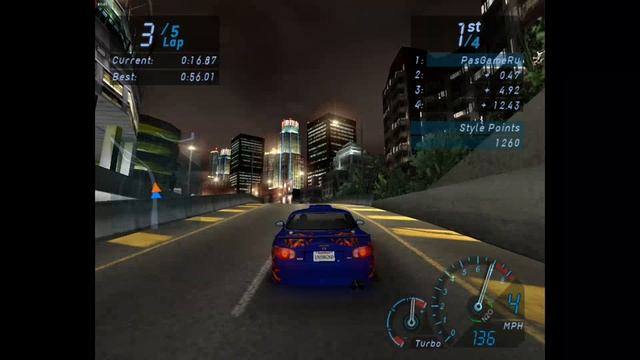 NFS Underground - Гонка 76 - Circuit - National Rail Reverse (без комментариев) смотреть онлайн