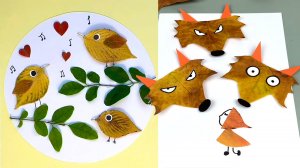 Простые ПОДЕЛКИ из ЛИСТЬЕВ. Легкие Идеи поделок своими руками. Сделай сам Diy