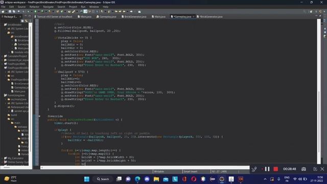 Brick Generator Game created by using Java AWT and swing on Eclipse IDE. смотреть онлайн