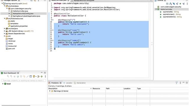 spring security tutorial | spring security authentication | spring security example смотреть онлайн