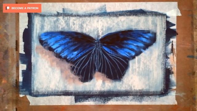 How to draw an expressive buttefly with soft pastels | Easy drawing tutorial смотреть онлайн