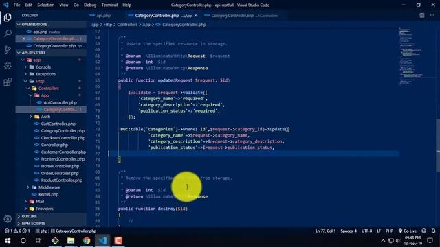 laravel vue js restfull api Bangla Tutorial | Category updating Part-22 смотреть онлайн