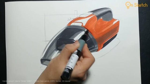 온스케치 Sketch - Handy Vacuum Cleaner Design sketch (Shinhan touch / AD marker / Prisma Color) смотреть онлайн