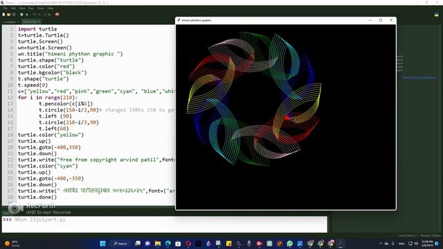 colorfull neting using python and thonny ide смотреть онлайн