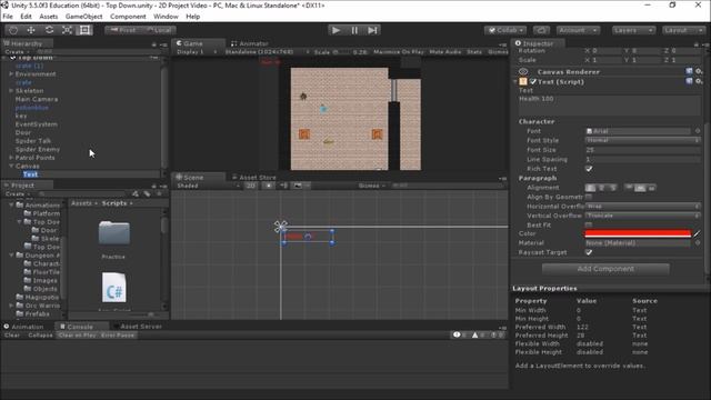 Unity 2D Game Basics - UI - Adding and Updating Text смотреть онлайн