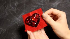 Брошь Сердце своими руками. Брошь из кристаллов - мастер-класс