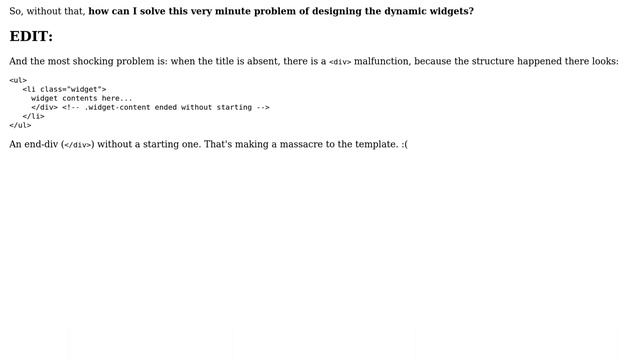 Wordpress: Sidebar widgets - dynamic CSS : problem with widget-title смотреть онлайн