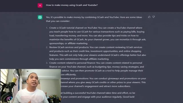 How To Make Money In Gcash Using Youtube | ChatGPT Answer Me, Watch