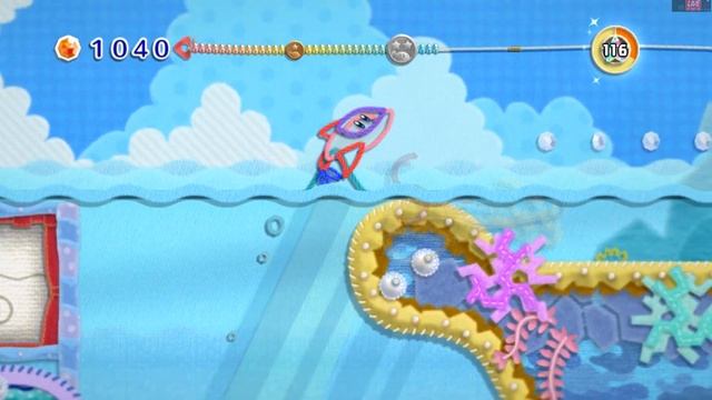 Blub-Blub Ocean | Kirby's Epic Yarn | Walkthrough, No Commentary, 4K, Wii смотреть онлайн