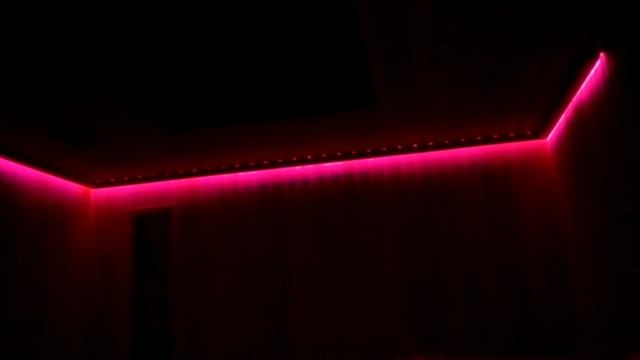 Красивая светодиодная подсветка в парилке