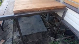 Здача обьекта крыльцо с лестницей из профильной трубы