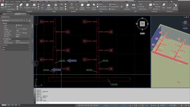 MagiCAD 2015.11 for AutoCAD - Sizing of rectangular ducts смотреть онлайн