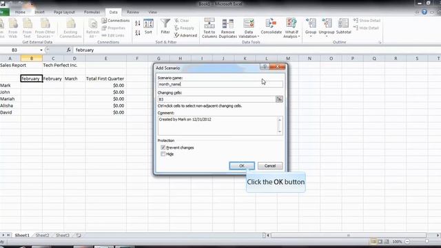 ms excel 2010 how to use the scenario manager dialog box to create a scenario demo смотреть онлайн