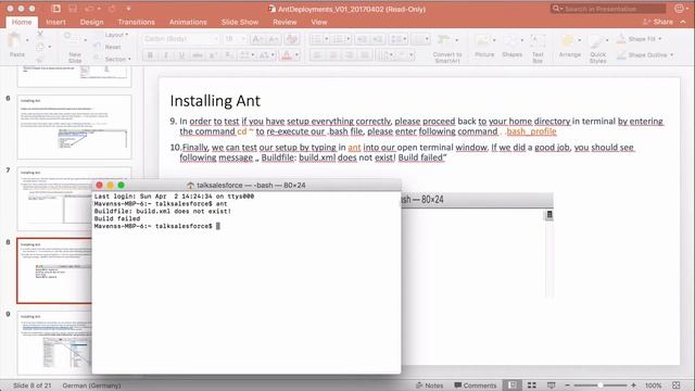 Installing Ant on a Mac for Salesforce Deployments смотреть онлайн