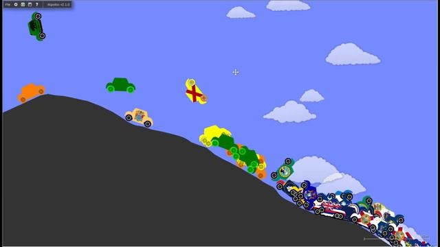 US States Rainbow Infection Car Race | Country Cars | Algodoo смотреть онлайн
