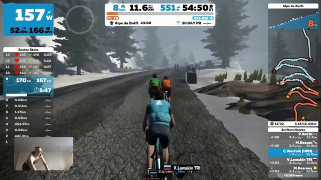 Alpe Du Zwift @ 100% Trainer Difficulty (Tacx Neo 2T)