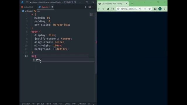 Liquid loader animation (Css + SVG) only || css tutorial смотреть онлайн