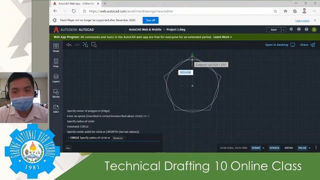 Technical Drafting 10 Creating Polygon in AutoCAD Online смотреть онлайн
