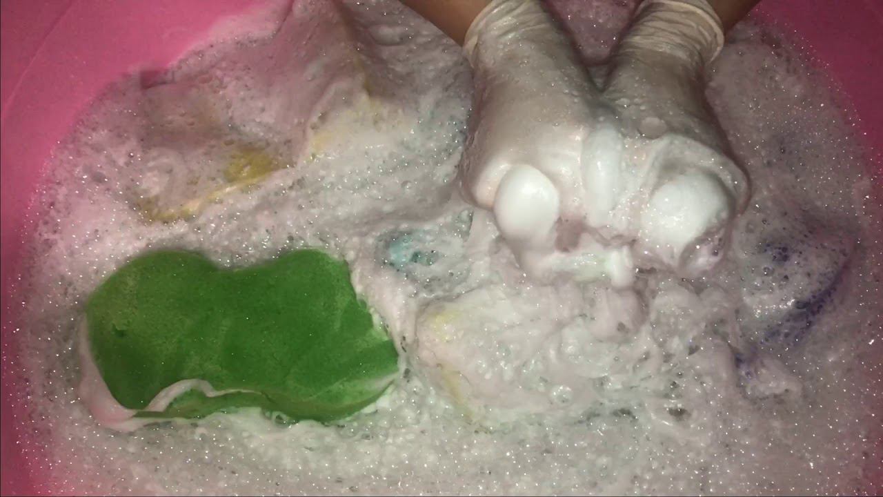 ASMR/Squeezing Soap Sponges/Rinse Sponges