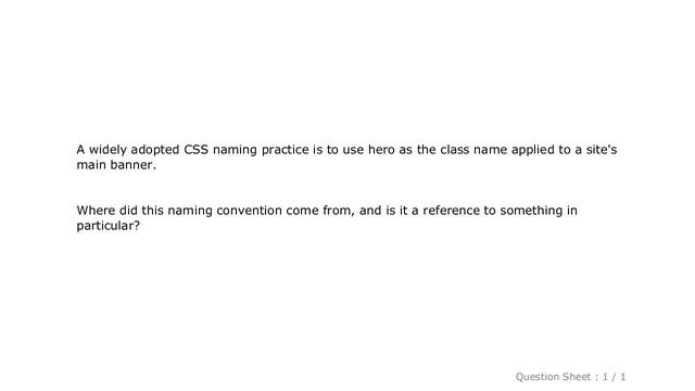 CSS : Where did the class name 'hero' come from in CSS? смотреть онлайн