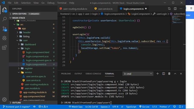 Mongo db + Express + Angular + Node = MEAN Stack Tutorial in Hindi #15 Front-End User Login смотреть онлайн
