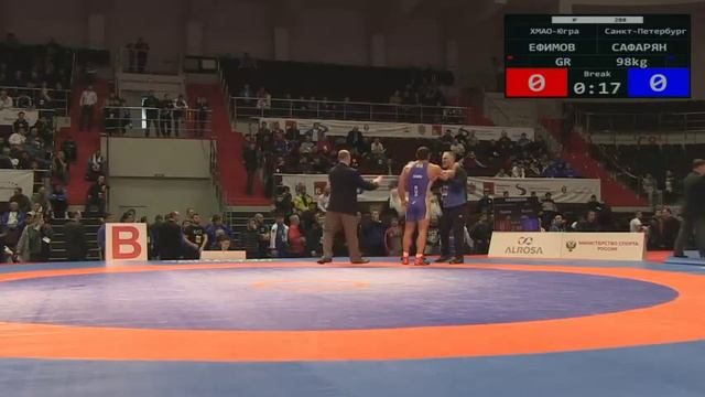 ЧР ГРБ-15 до 98 кг. Четвертьфинал. Ефимов Константин - Сафарян Максим смотреть онлайн