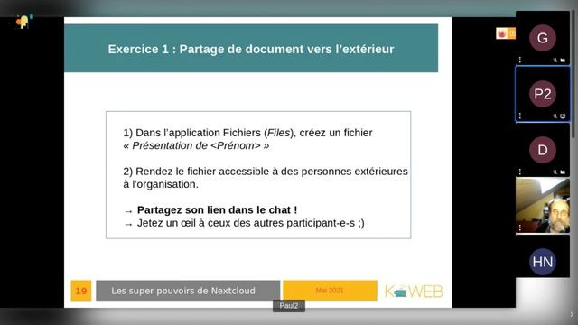 Nextcloud - Partager un document vers l'extérieur (Indie Kafé #1) смотреть онлайн