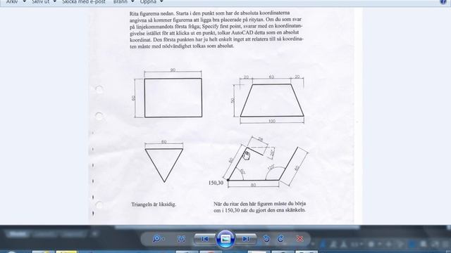 AUTOCAD 6 Övning Relativa koordinater смотреть онлайн