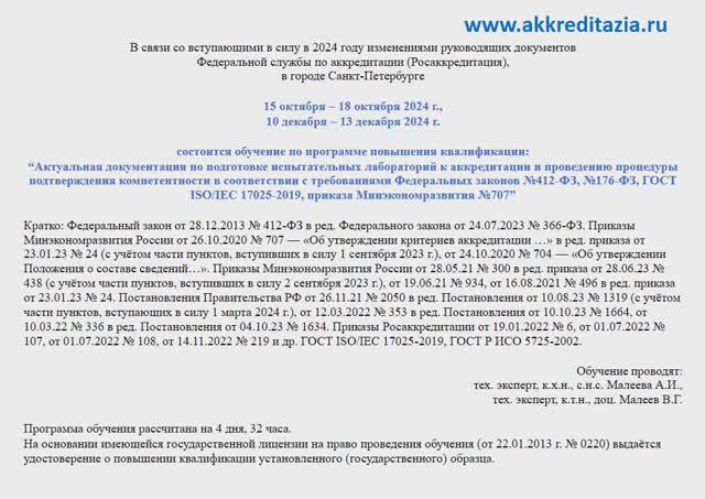 гост 5725 Презентация и подтверждение компетентности в 2024 году (осень), СПб