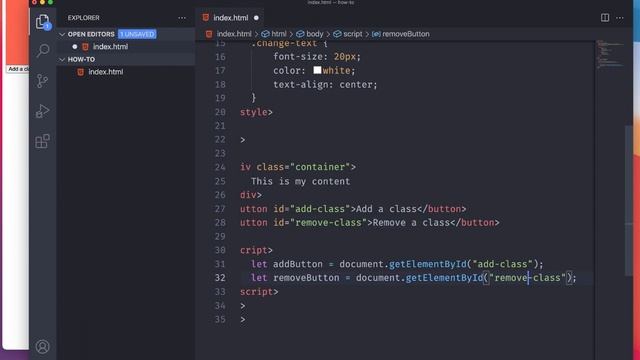 3-How To Add A Class Or Remove A Class With JavaScript смотреть онлайн