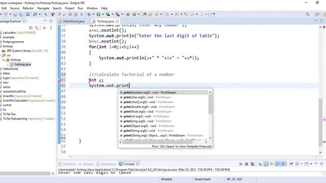 For loop in java | how to use for loop in java | factorial program in java | power of number in jav смотреть онлайн