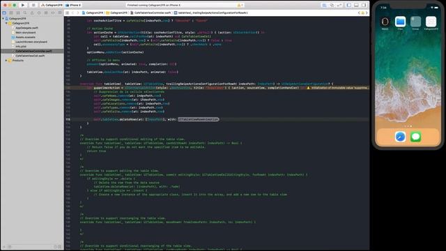 Swift 4 : Comment supprimer une cellule et créer des actions Swipe ? смотреть онлайн
