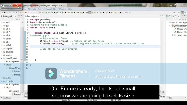How to make a JFrame | Java Swing Components | GUI in Java смотреть онлайн