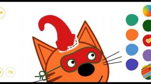 Три Кота Раскраска для Детей