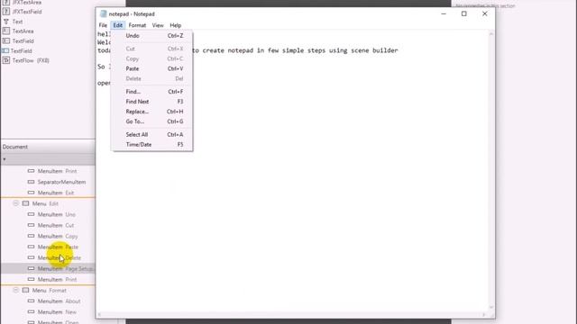 How to make notepad using scene builder. смотреть онлайн