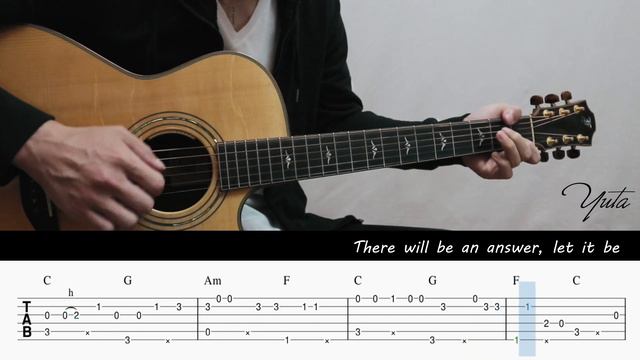 Let It Be - Beatles - Fingerstyle Guitar TAB смотреть онлайн