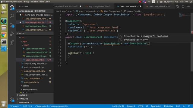Angular 10 tutorial #22 Send data child to parent component смотреть онлайн