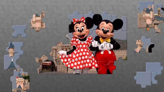 Jigsaw Puzzles for Kids - Mickey Mouse And Minnie At Disneyland смотреть онлайн