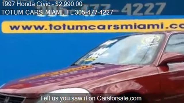 1997 Honda Civic LX 4dr Sedan for sale in Miami, FL 33147 at смотреть онлайн