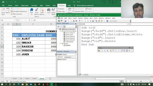 EXCEL IN VBA TELUGU PART - 10 || ROWS & COLUMNS || INSERTING ROWS & COLUMNS || HIDING ROWS & COLUMN смотреть онлайн