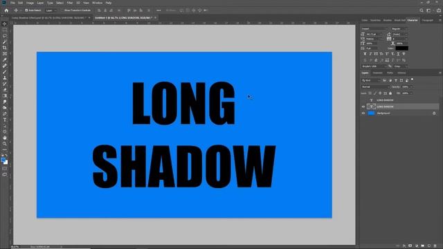 LONG SHADOW TEXT EFFECT | PHOTOSHOP TUTORIAL смотреть онлайн