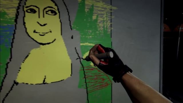 Mona Lisa in Duke Nukem Forever - whiteboard drawing смотреть онлайн
