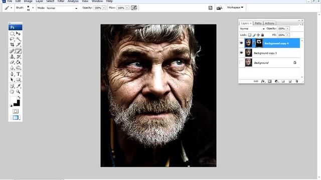 Tutorial: How to make a dramatic portrait easily in Photoshop (Slovak subtitles) смотреть онлайн